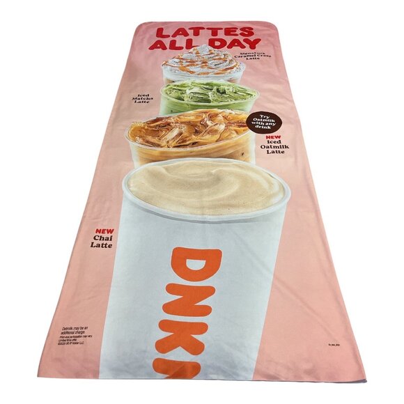 Dunkin Donuts “Lattes All Day” Body Pillow Case – 53 x 24 inches – 2020 Promo - Picture 3 of 3